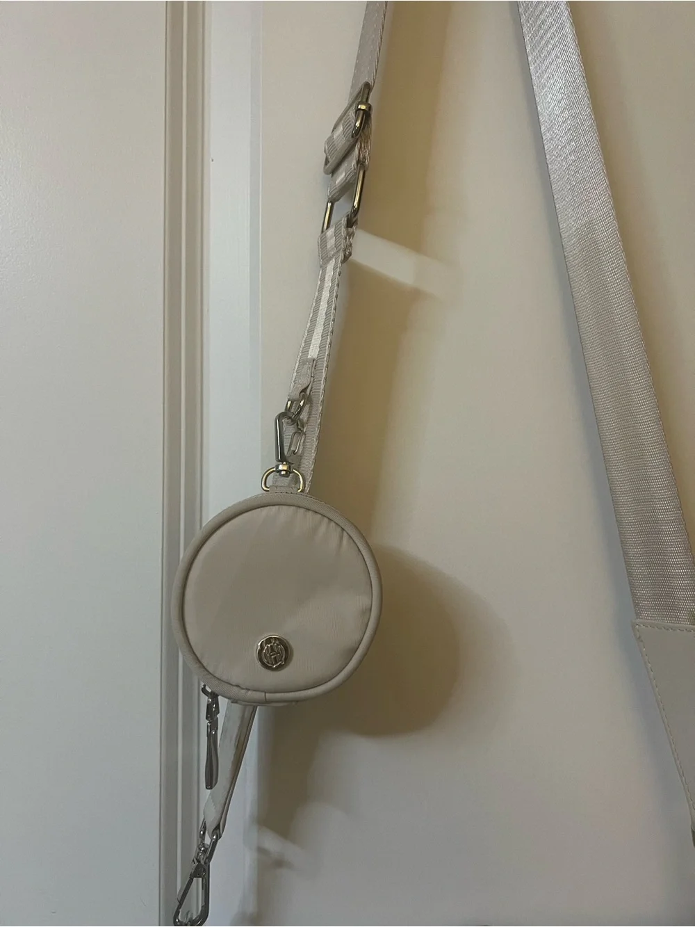 House of Harlow beige nylon crossbody bag